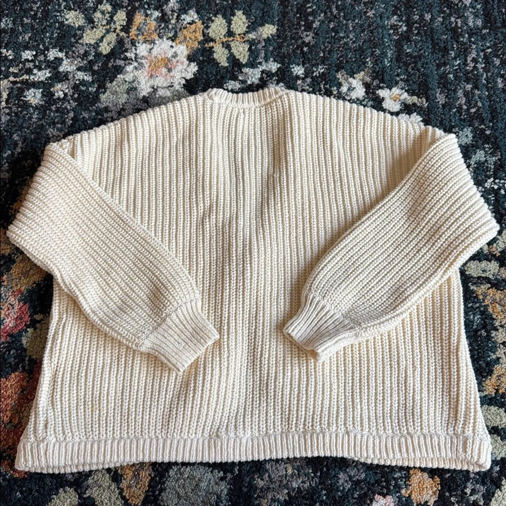 Madewell Shirttail Cardigan Sweater in Cream